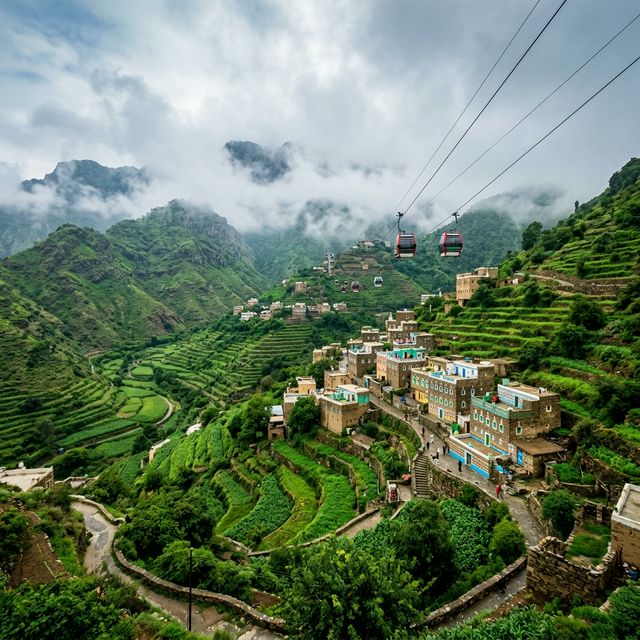 Abha mountain cityscape in the Asir region