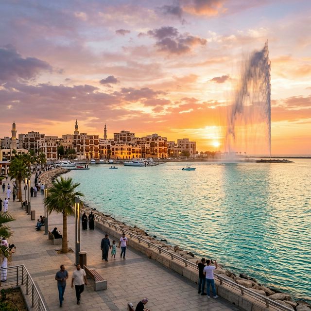 Jeddah historic Al-Balad district and Red Sea coast